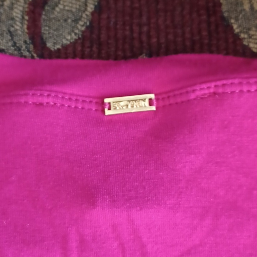 St. John Size M Hot Pink Embellished Tee - Picture 5 of 5